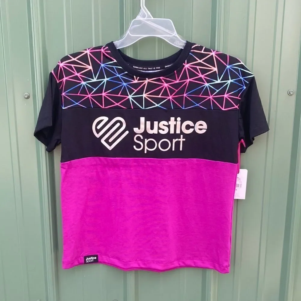 JUSTICE Girls Lightweight Knot Front Graphic T-Shirts 2-Pack Size L (12/14)